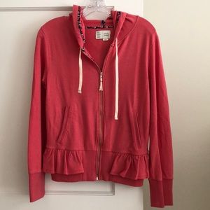 Pink Ruffle Hoodie